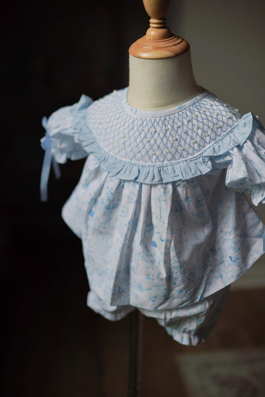 Blue Pearl toile - BLOOMER SET